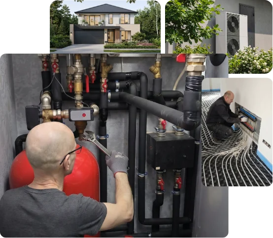 Instalacje hydrauliczne, kotłownia i pompa ciepła w nowym domu – realizacje HydraGroup